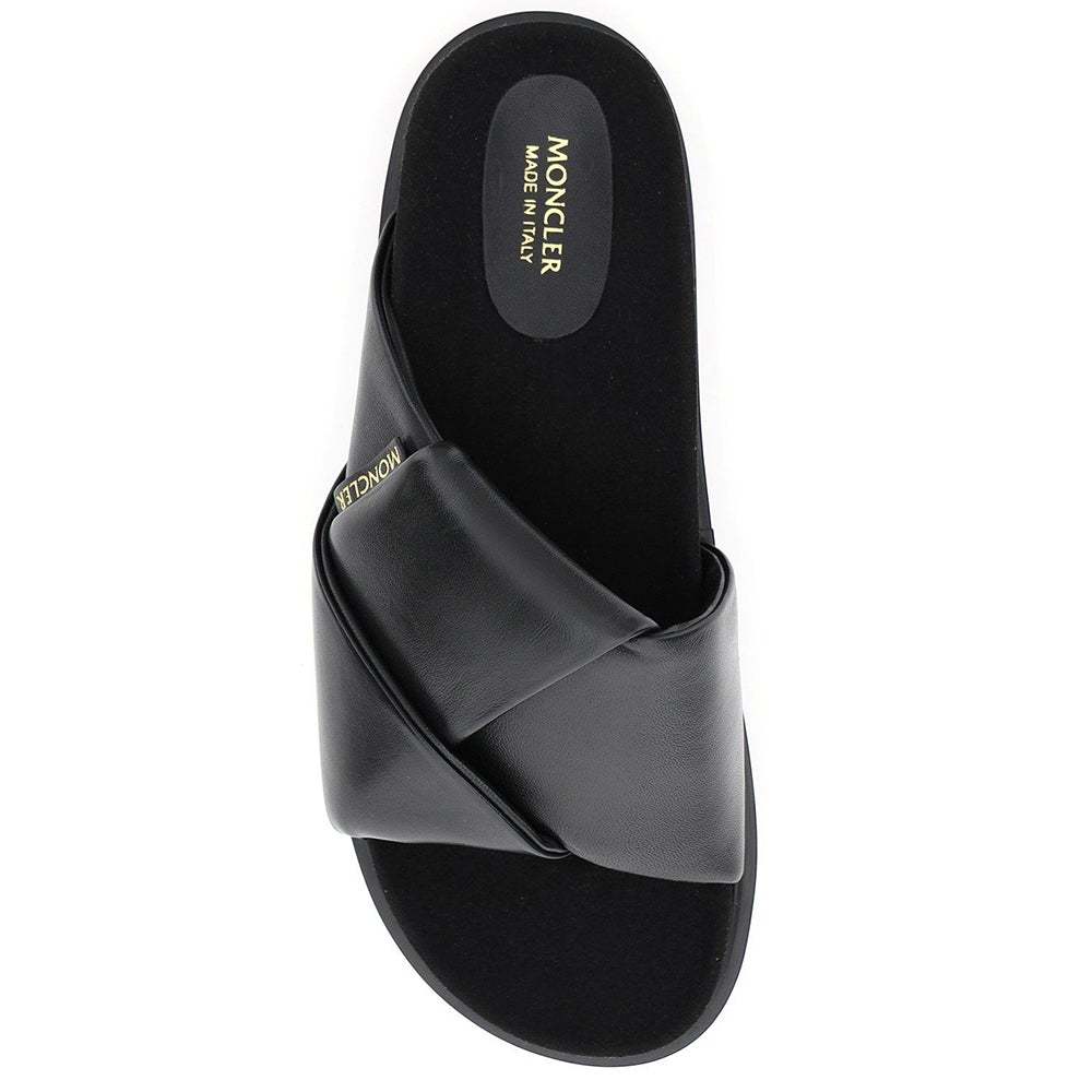 Moncler Women's Fantine Leather Woven Sandal Black - Picture 4 of 5
